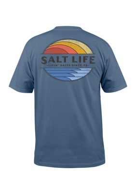 Salt Life Short Sleeve Fish 'n Bones Reverse Print Woven Shirt - 2XL