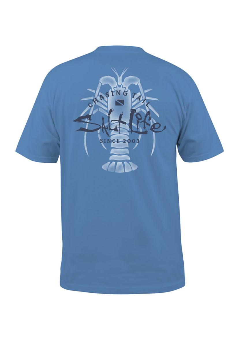 Chasing Lobster Tail Short Sleeve Pocket Graphic T-Shirt