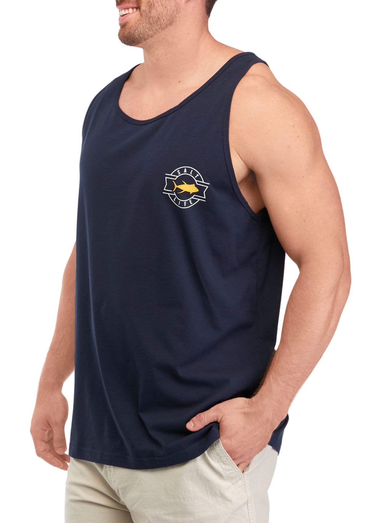 Big & Tall Reel Livin Graphic Tank Shirt