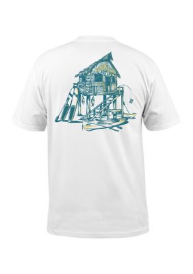 Salt Life Men's Short Sleeve Salty Hideaway Graphic T-Shirt, White, Small -  0889856462664