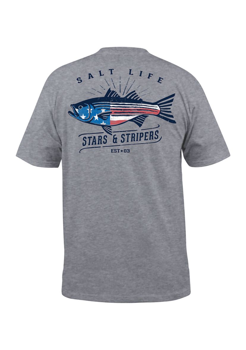 Mens Tall Stars and Stripes Graphic T-Shirt