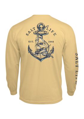 Salt Life Men's Voyager Long Sleeve Graphic T-Shirt, Large, Cotton