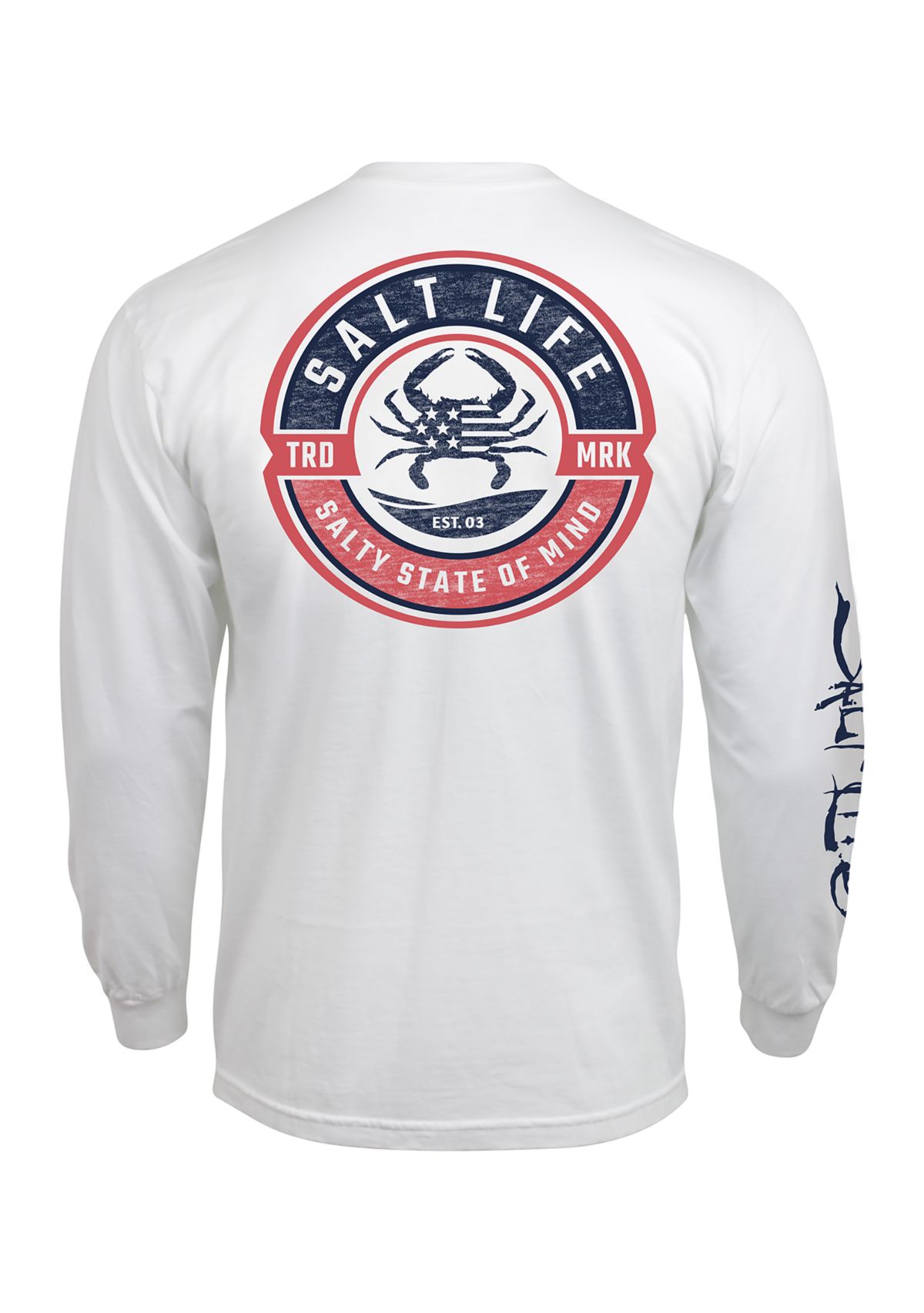 Blue Crab Proud Long Sleeve Graphic T-Shirt 
