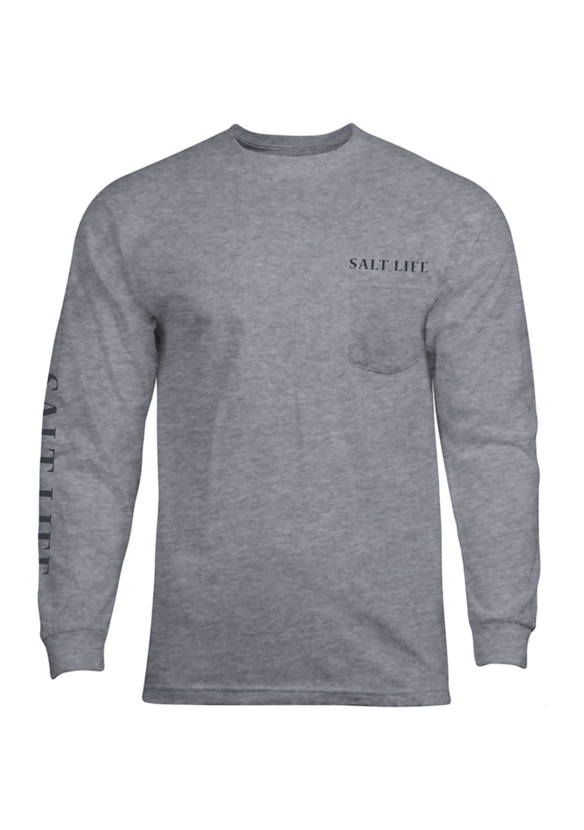 Mens Big Tribal Tuna Long Sleeve Graphic T-Shirt