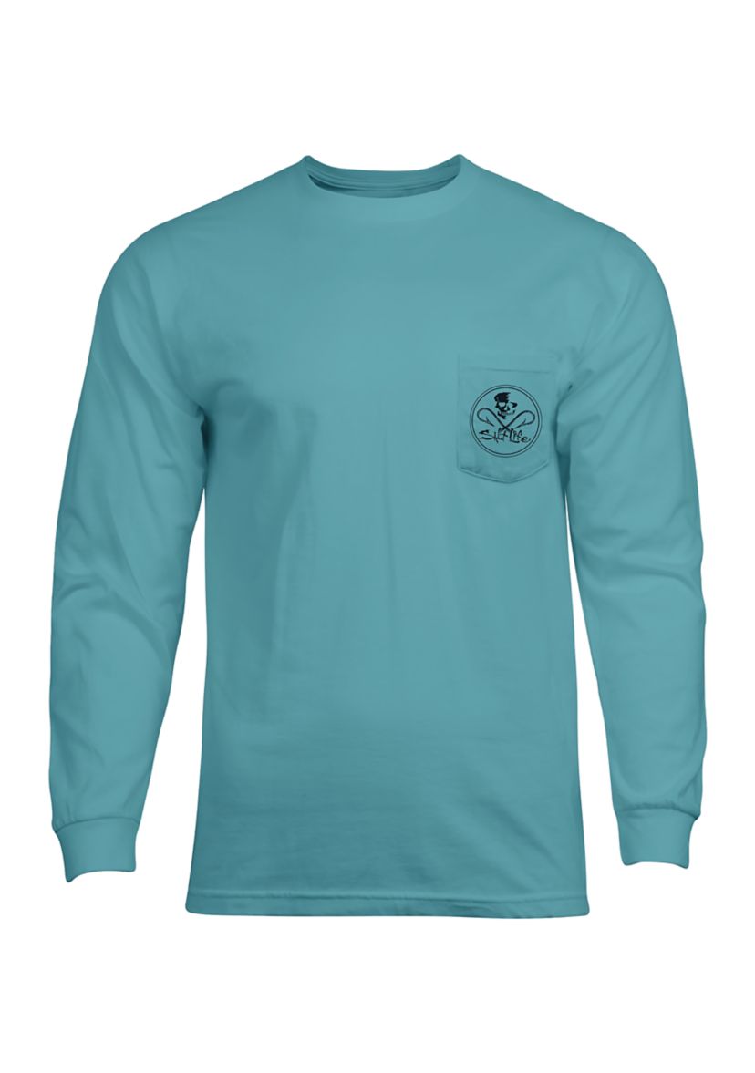 Mens Tall Ship in a Bottle Long Sleeve Graphic T-Shirt