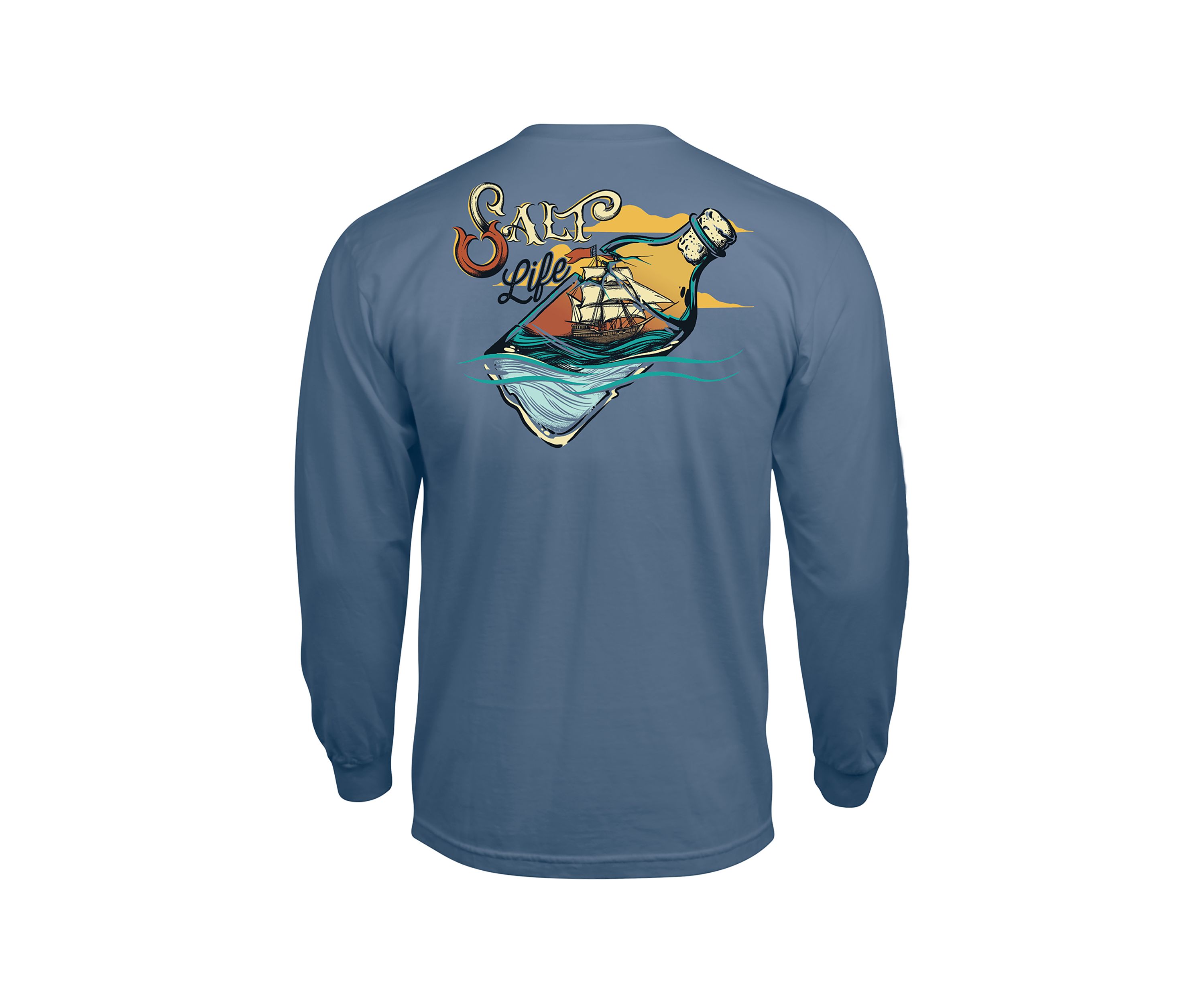 Ship in a Bottle Long Sleeve Graphic T-Shirt