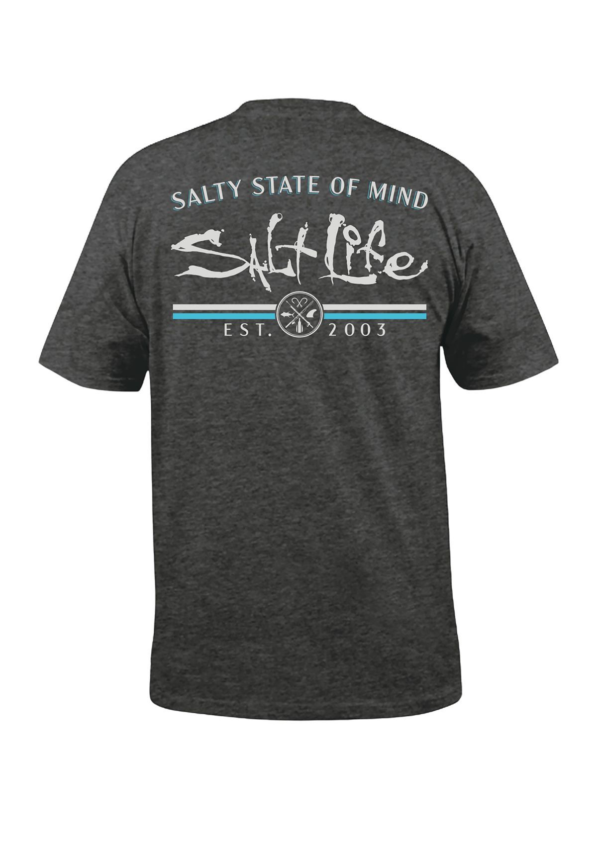 Striated Short Sleeve Graphic Pocket T-Shirt