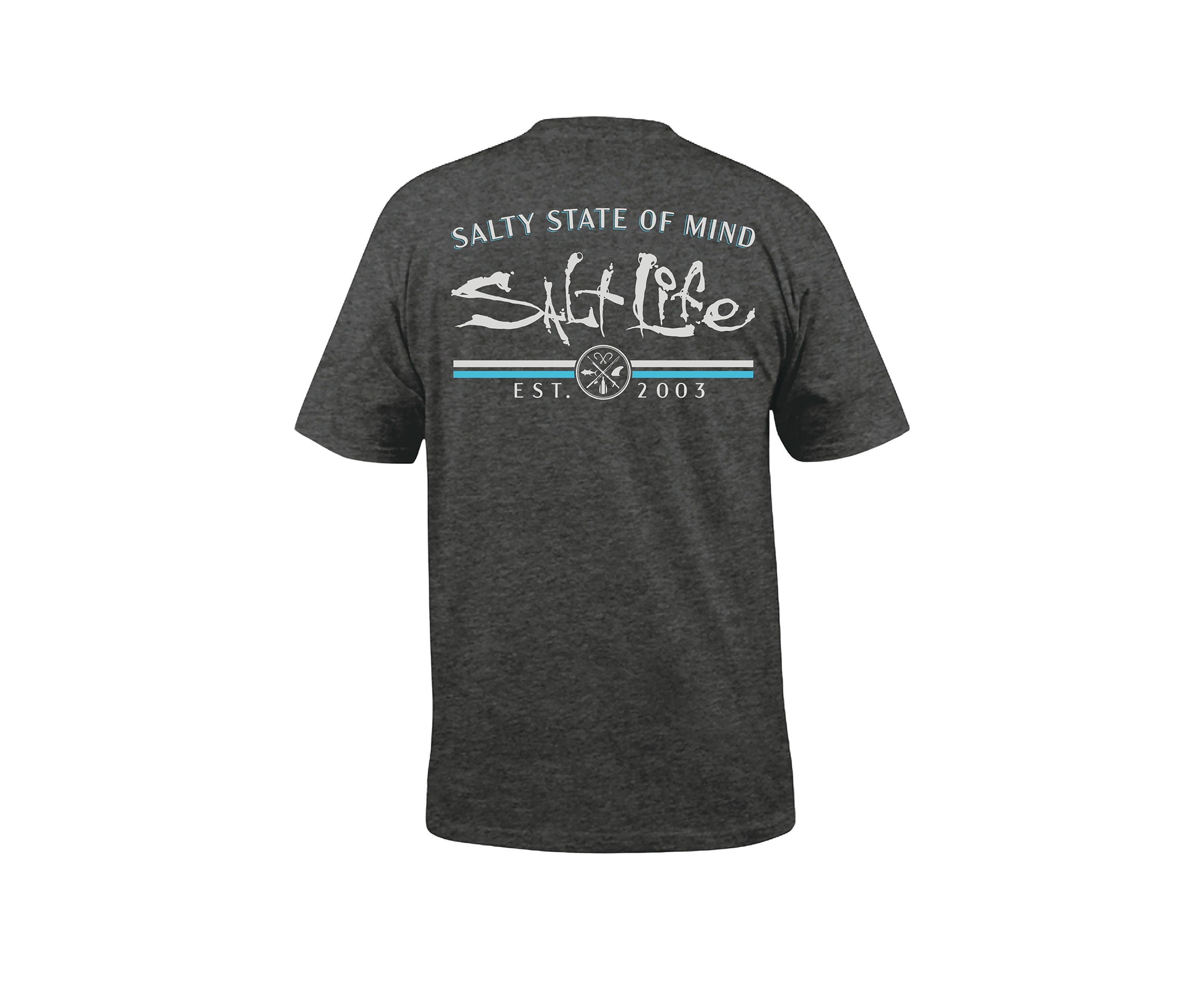 Striated Short Sleeve Graphic Pocket T-Shirt