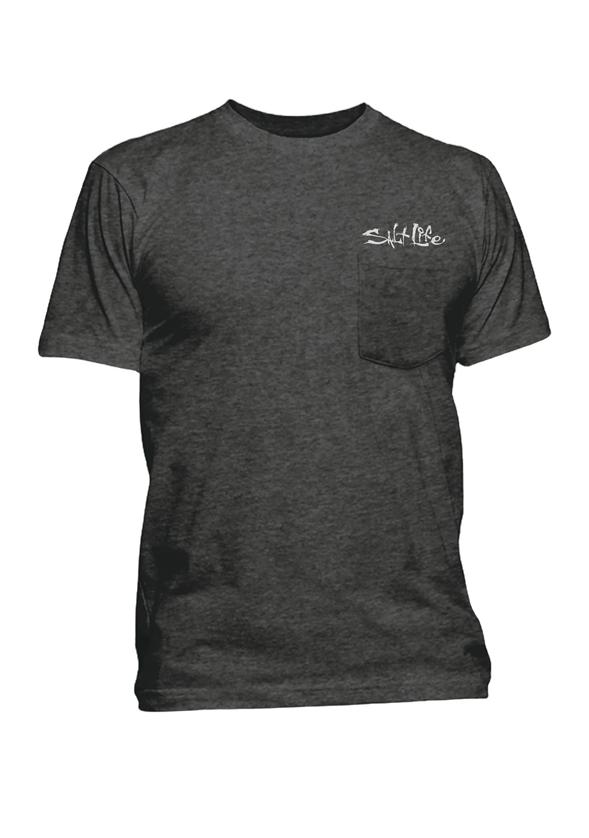 Striated Short Sleeve Graphic Pocket T-Shirt