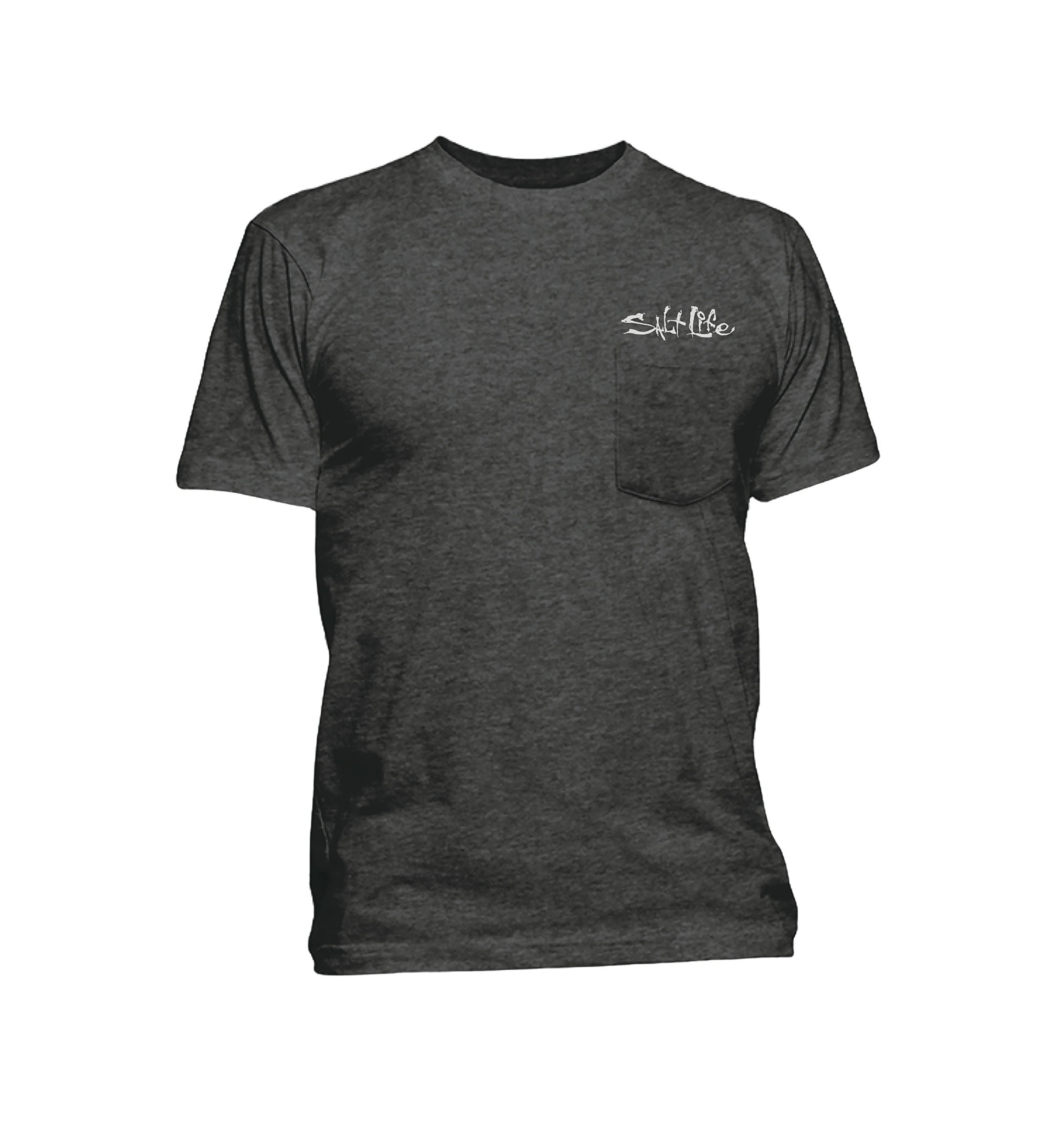 Striated Short Sleeve Graphic Pocket T-Shirt