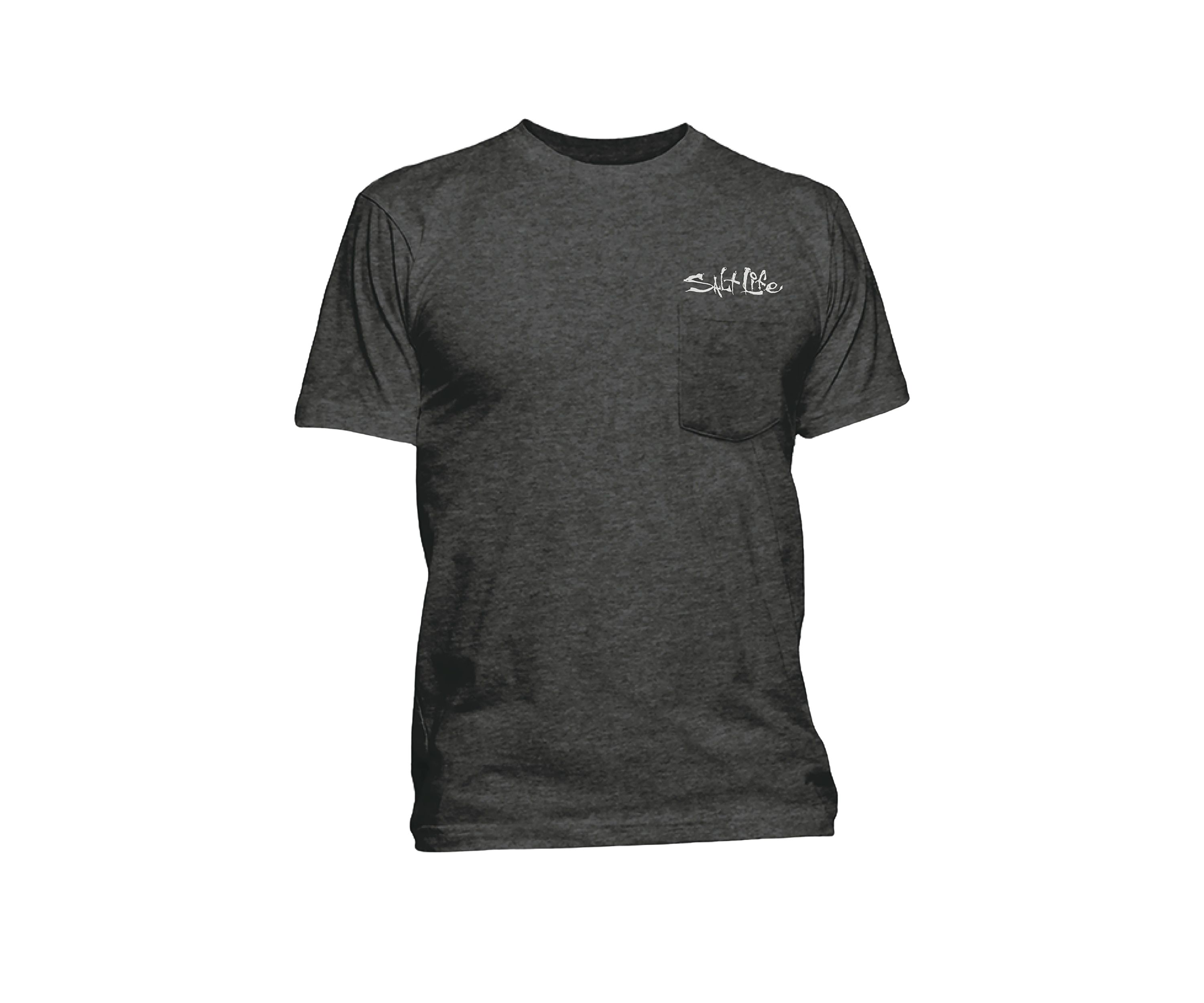 Striated Short Sleeve Graphic Pocket T-Shirt