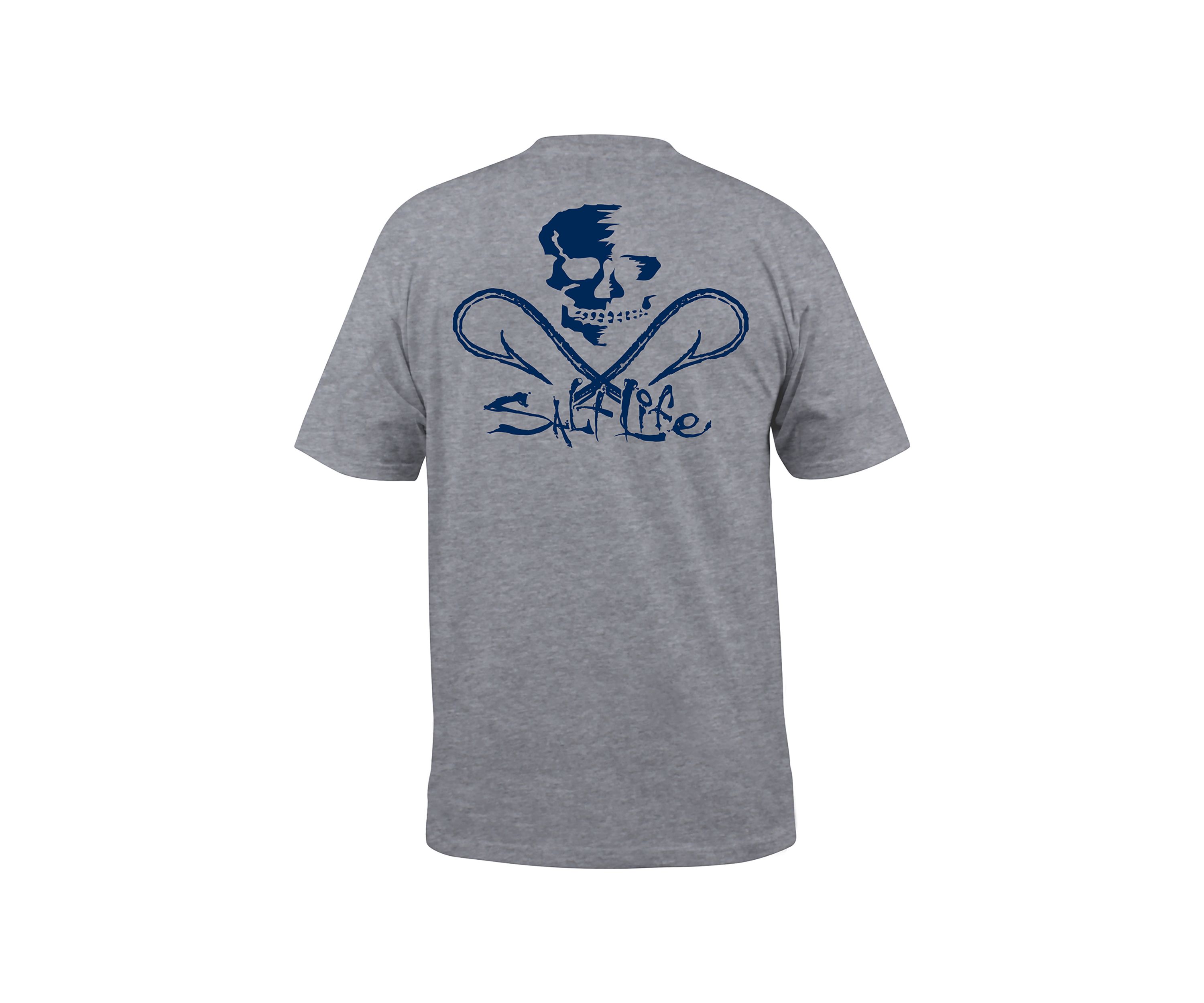 Mens Big Skull and Hooks Graphic T-Shirt