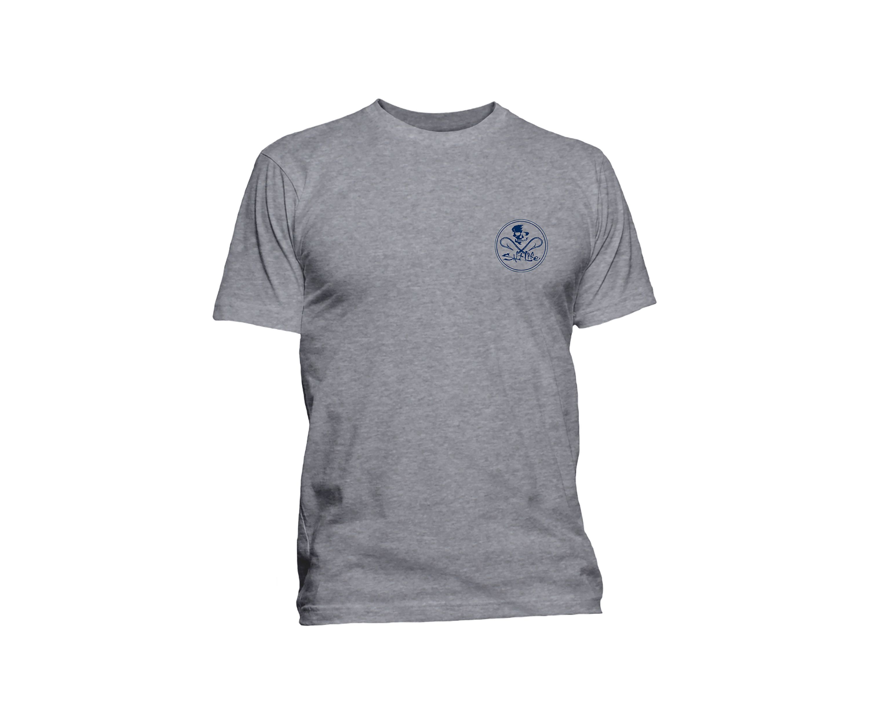 Mens Big Skull and Hooks Graphic T-Shirt