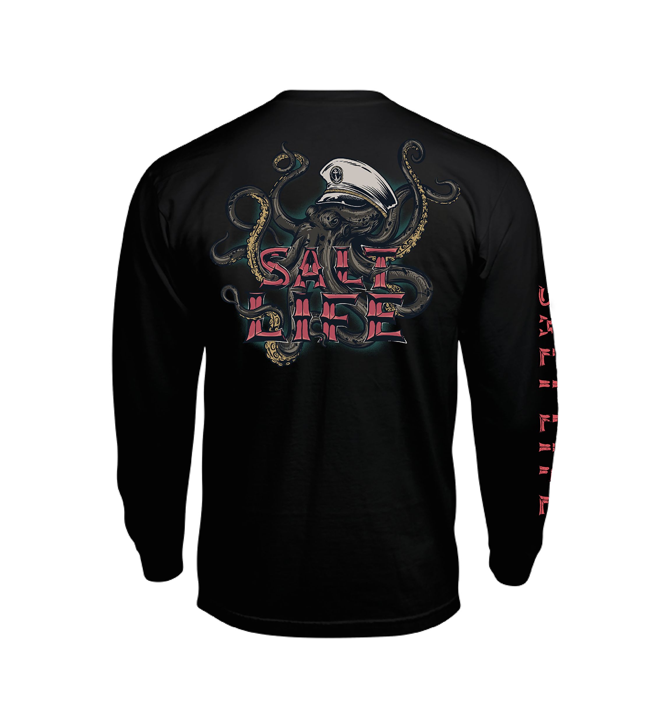 Long Sleeve Underwater Alien Graphic T-Shirt 