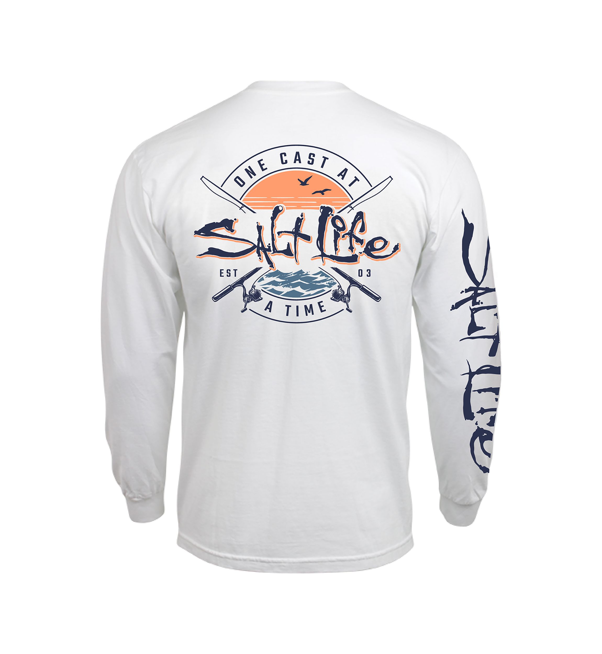 One Cast at a Time Long Sleeve Graphic T-Shirt