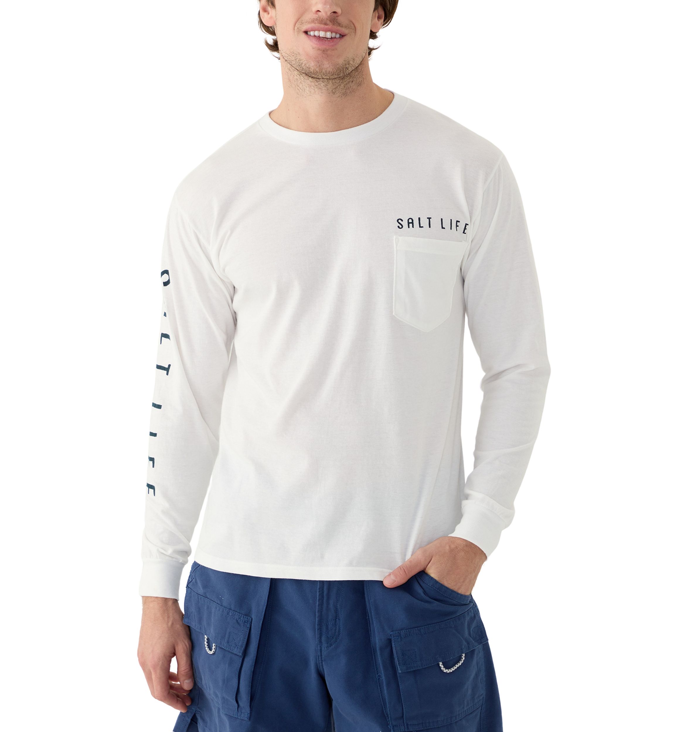 Long Sleeve Redfish Stars and Stripes Graphic T-Shirt 