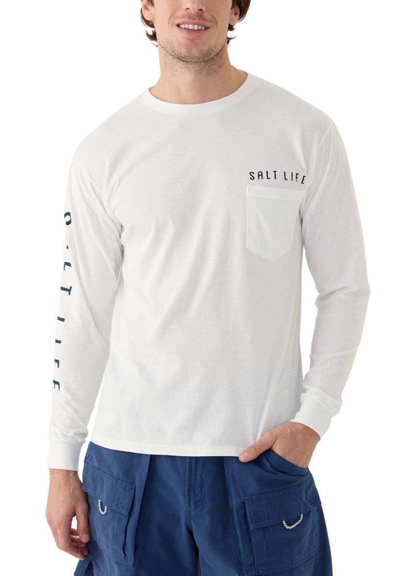 Long Sleeve Redfish Stars and Stripes Graphic T-Shirt 