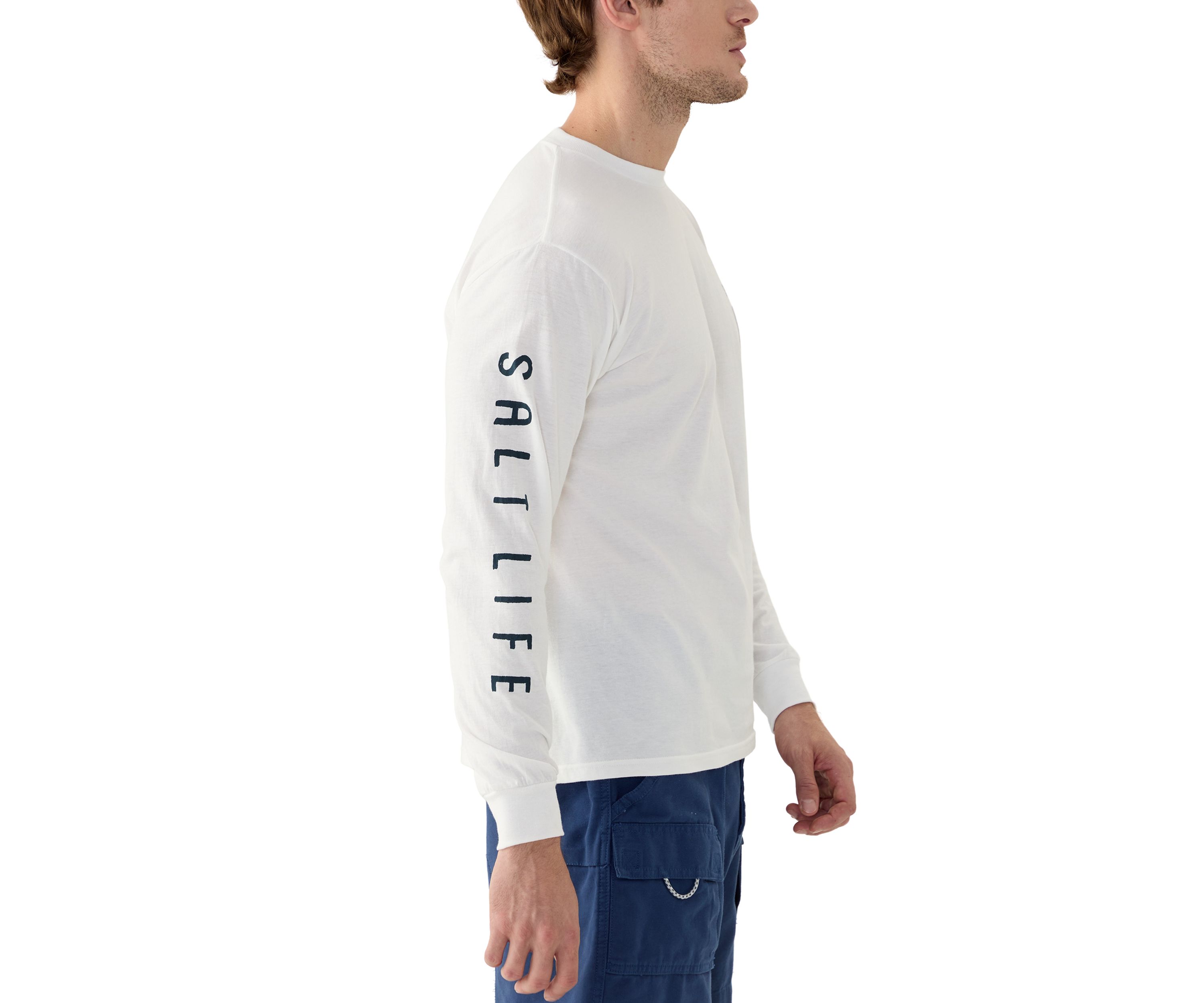 Long Sleeve Redfish Stars and Stripes Graphic T-Shirt 