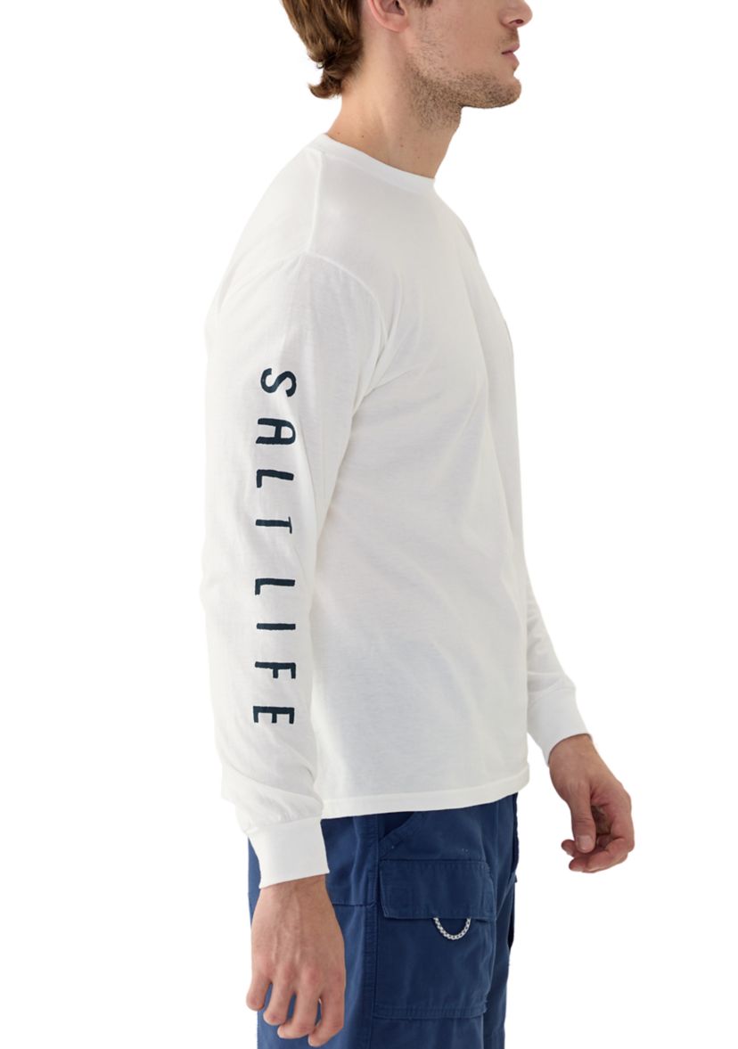 Long Sleeve Redfish Stars and Stripes Graphic T-Shirt 