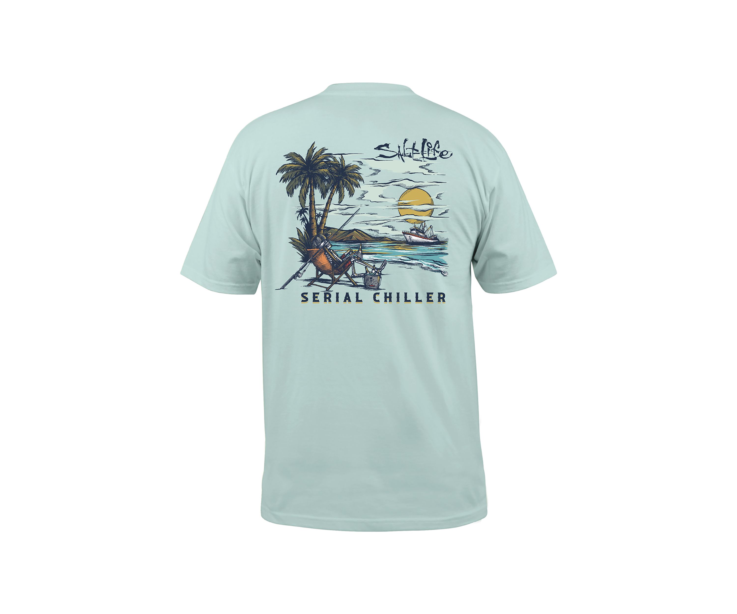 Short Sleeve Bone Island Graphic T-Shirt