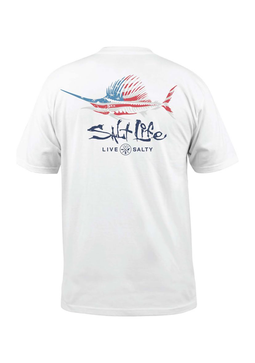  Mens Sailfish N Bones Short Sleeve Graphic T-Shirt