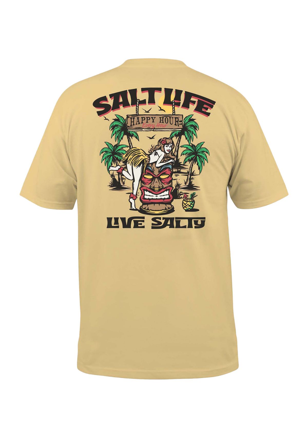 Mens Big Tiki Hour Short Sleeve Graphic T-Shirt 