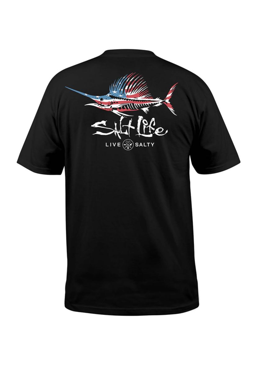 Mens Big Sailfish N Bones Short Sleeve Shirt