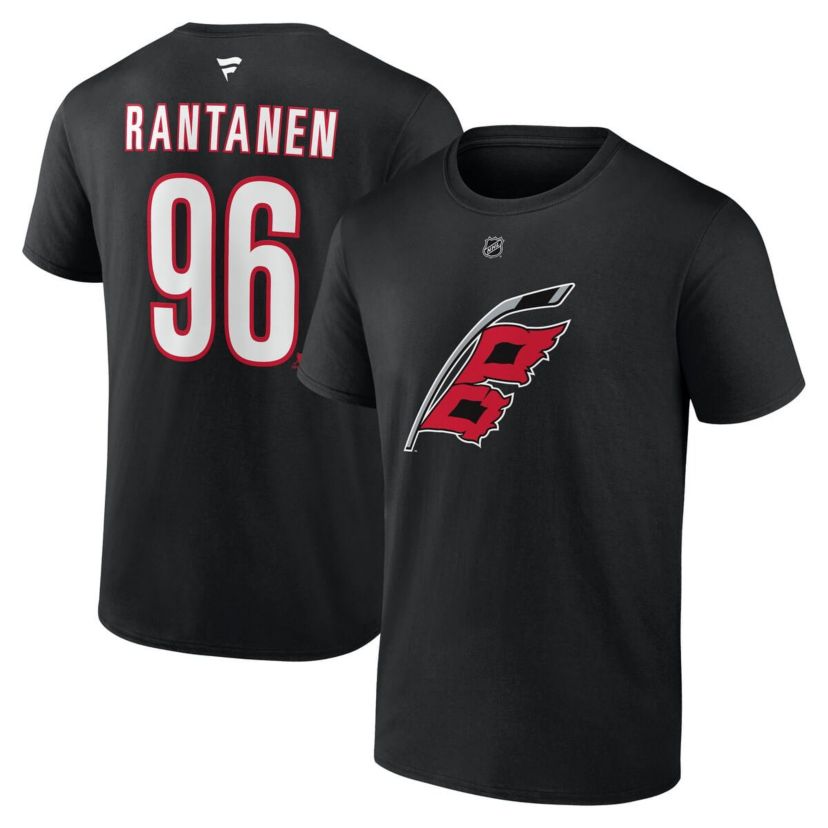   NHL Mikko Rantanen Carolina Hurricanes Authentic Stack Name & Number T-Shirt