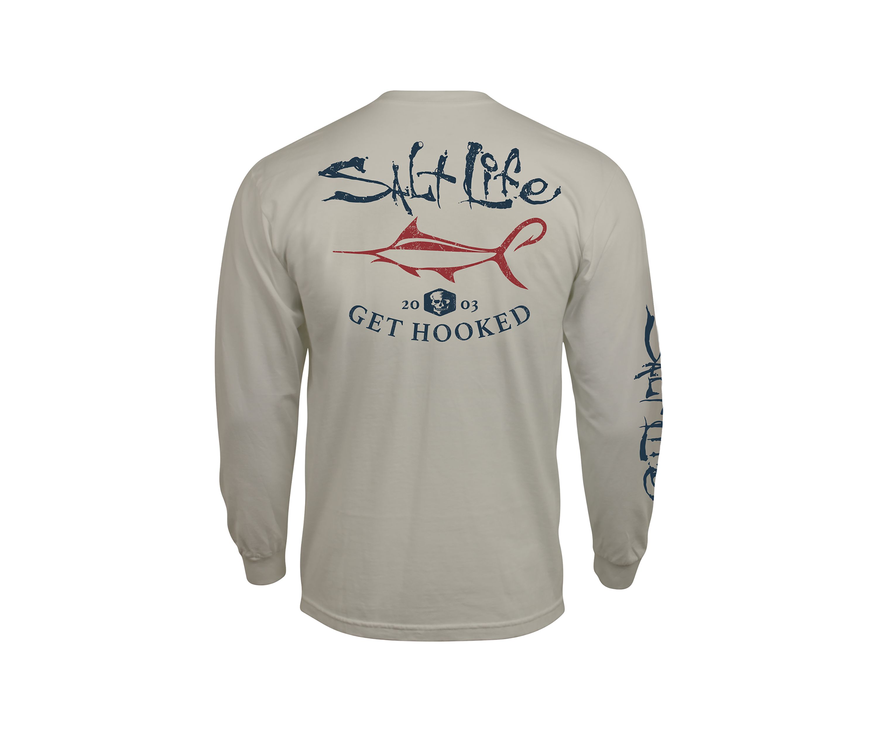 Get Hooked Marlin Long Sleeve Graphic T-Shirt