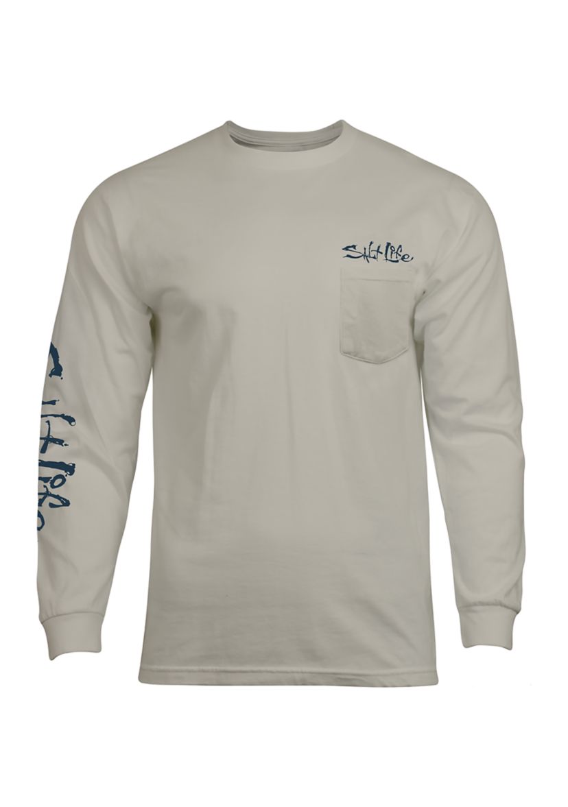 Get Hooked Marlin Long Sleeve Graphic T-Shirt
