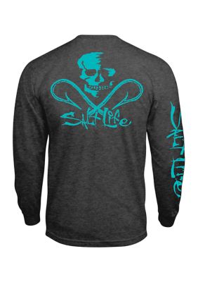 Salt Life Skull and Hooks Long Sleeve Graphic T-Shirt | belk
