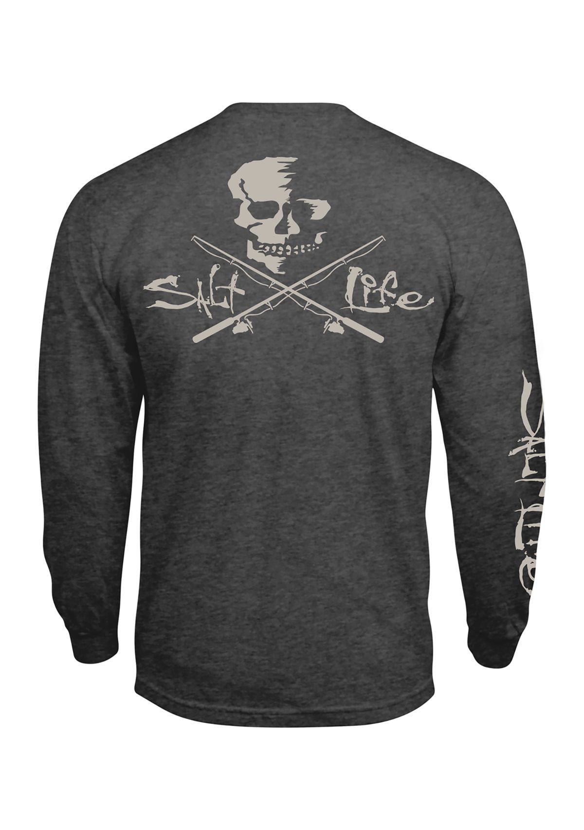 Skull and Poles Long Sleeve Graphic T-Shirt