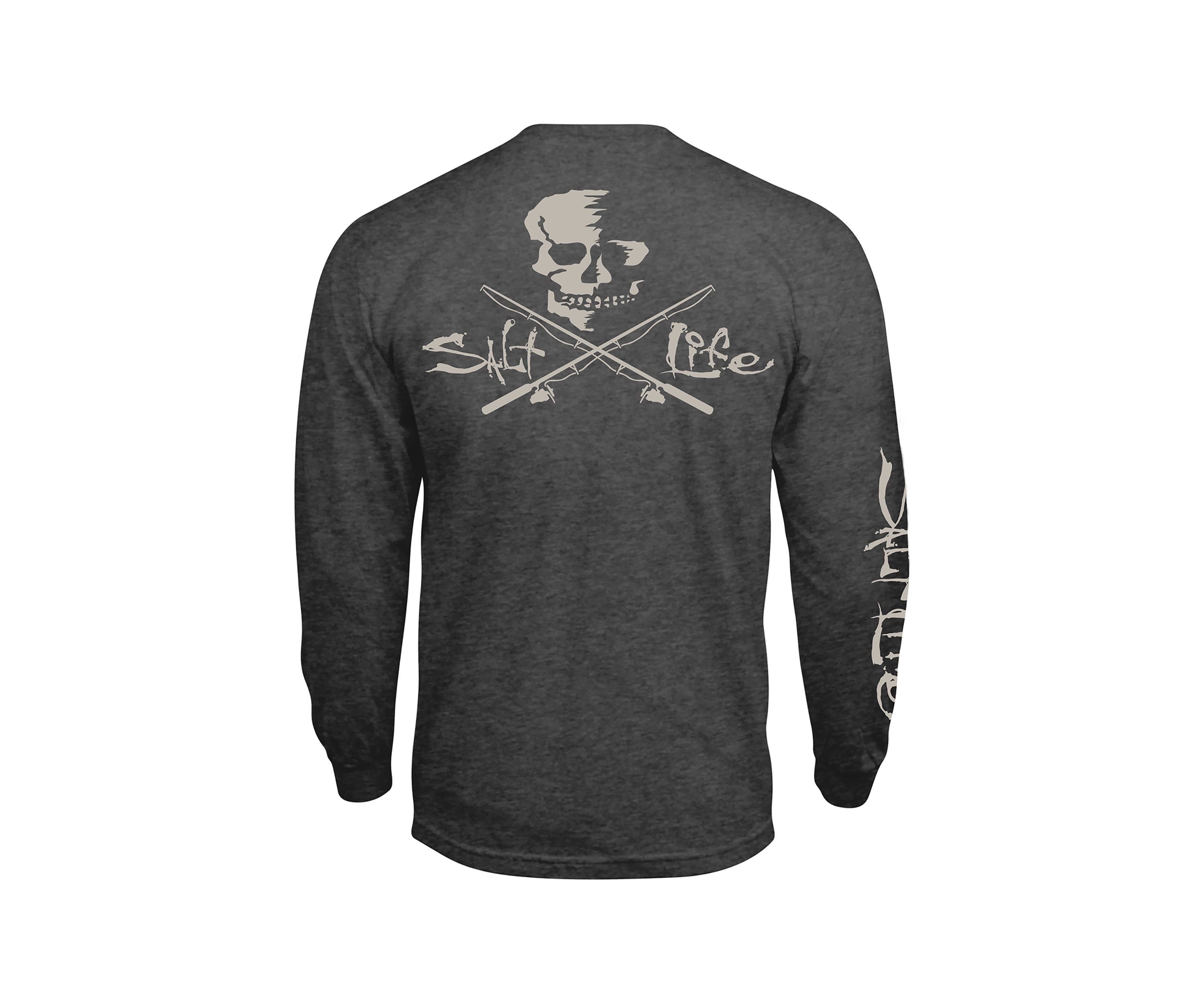 Skull and Poles Long Sleeve Graphic T-Shirt