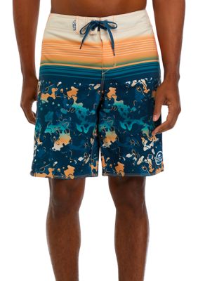 Salt Life Men's Liquid Depth Board Shorts, Teal, 30 -  0889856478689