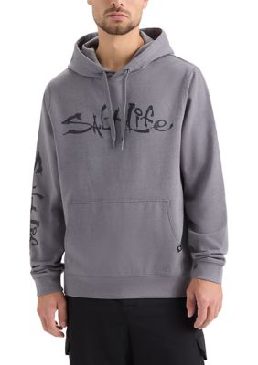Salt Life Men's Voyage Hoodie, Grey, 2XL