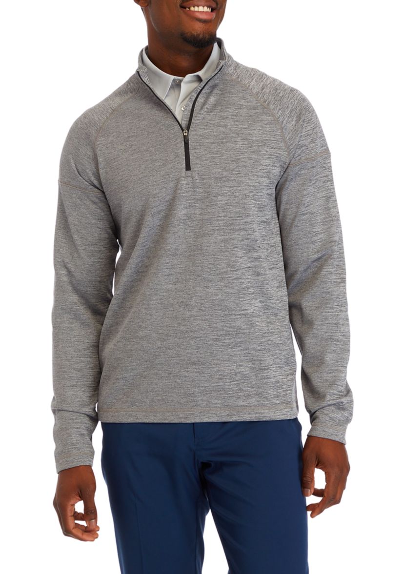 Mens Space Dye Microfleece 1/4 Zip Sweater