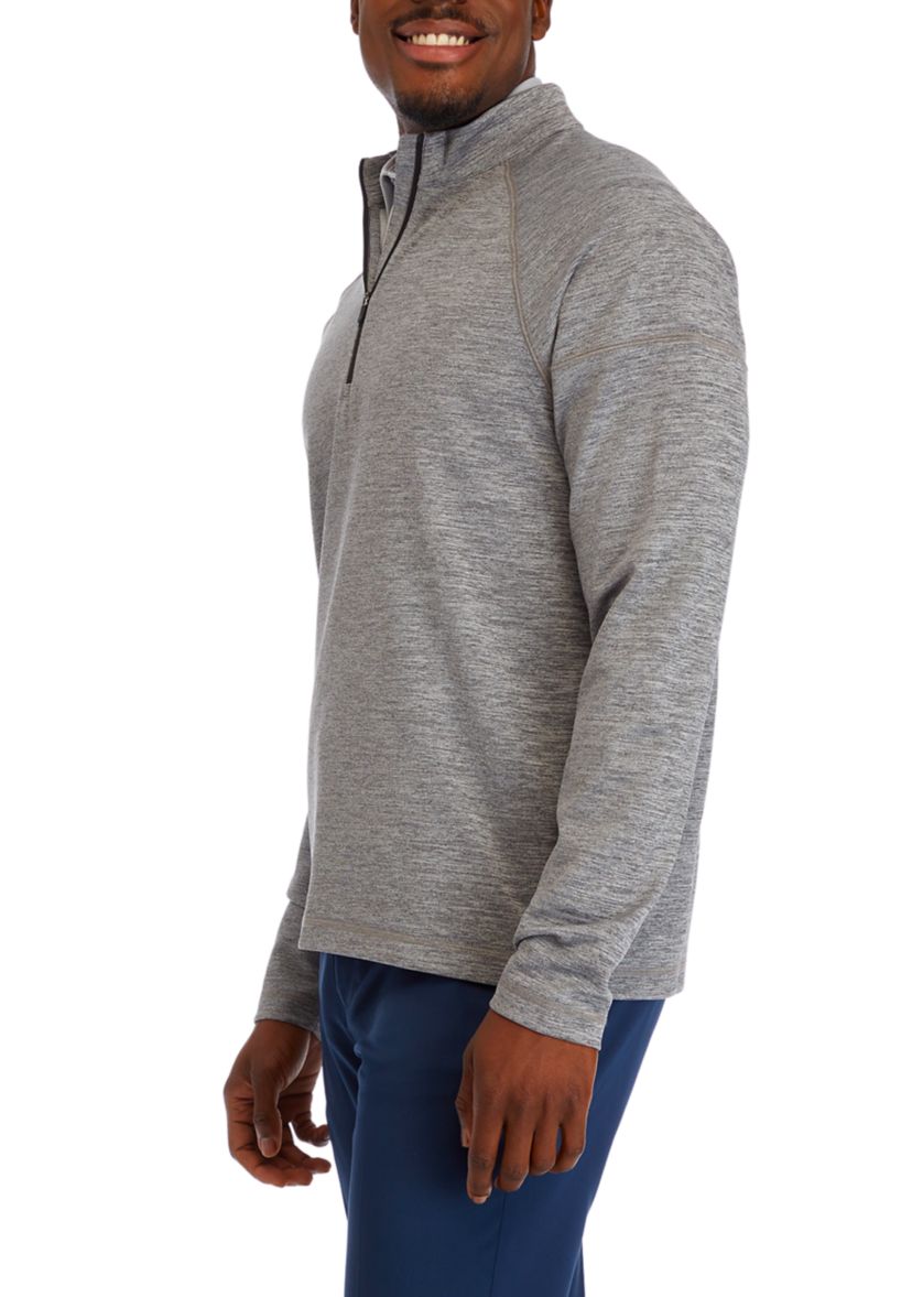 Mens Space Dye Microfleece 1/4 Zip Sweater