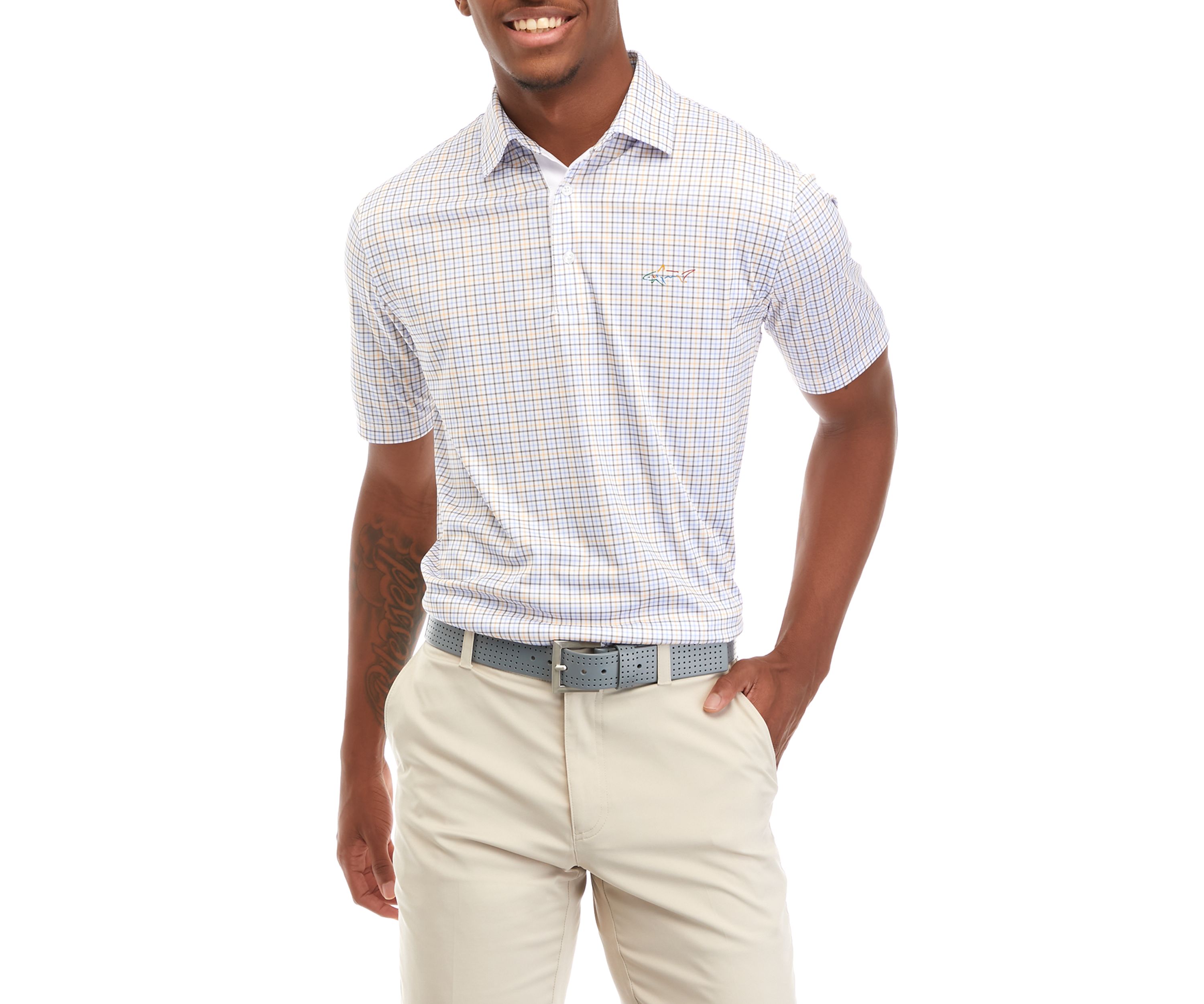 Mens Checkmate Print Polo Shirt