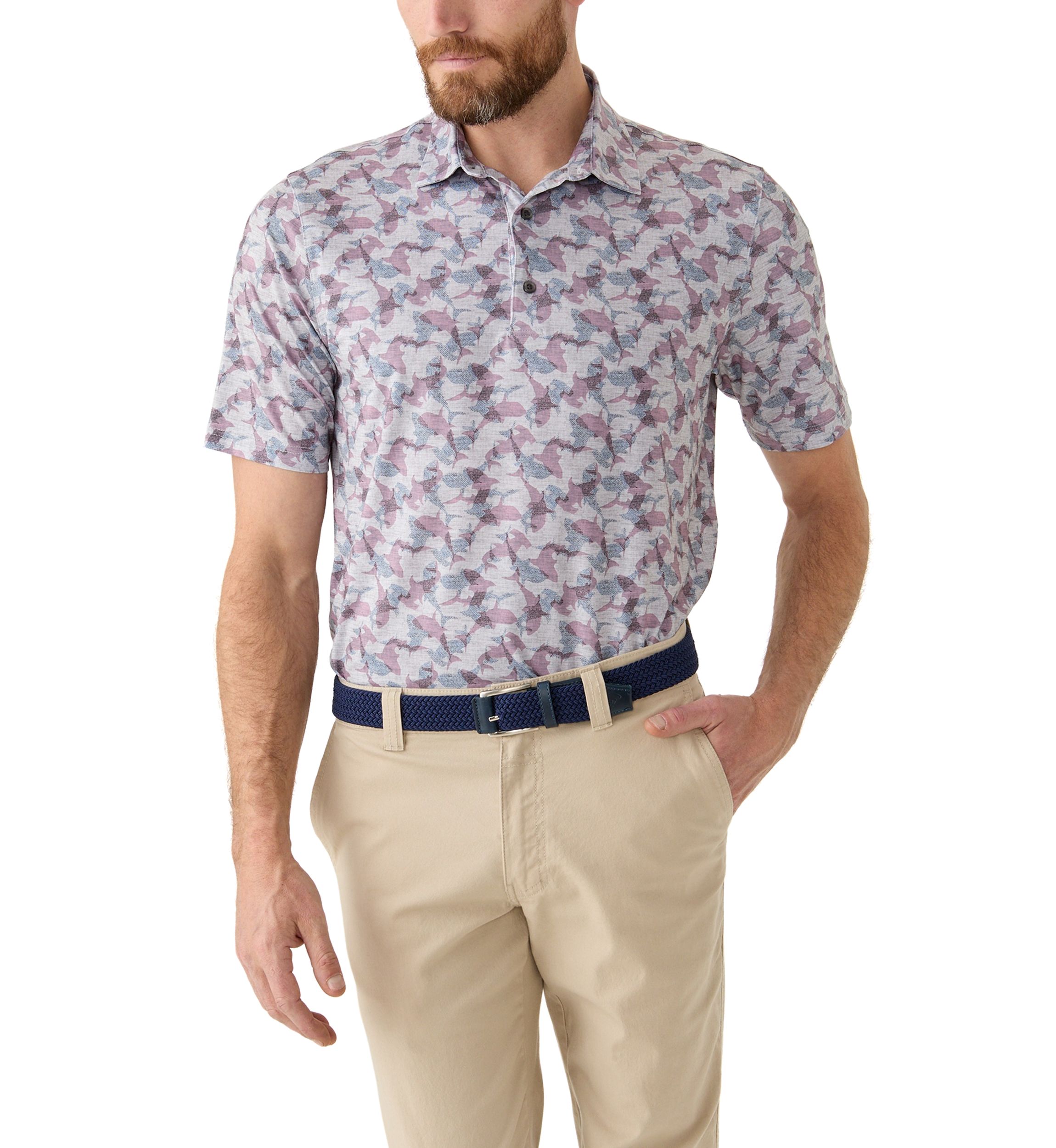 Mens Printed Polo Shirt