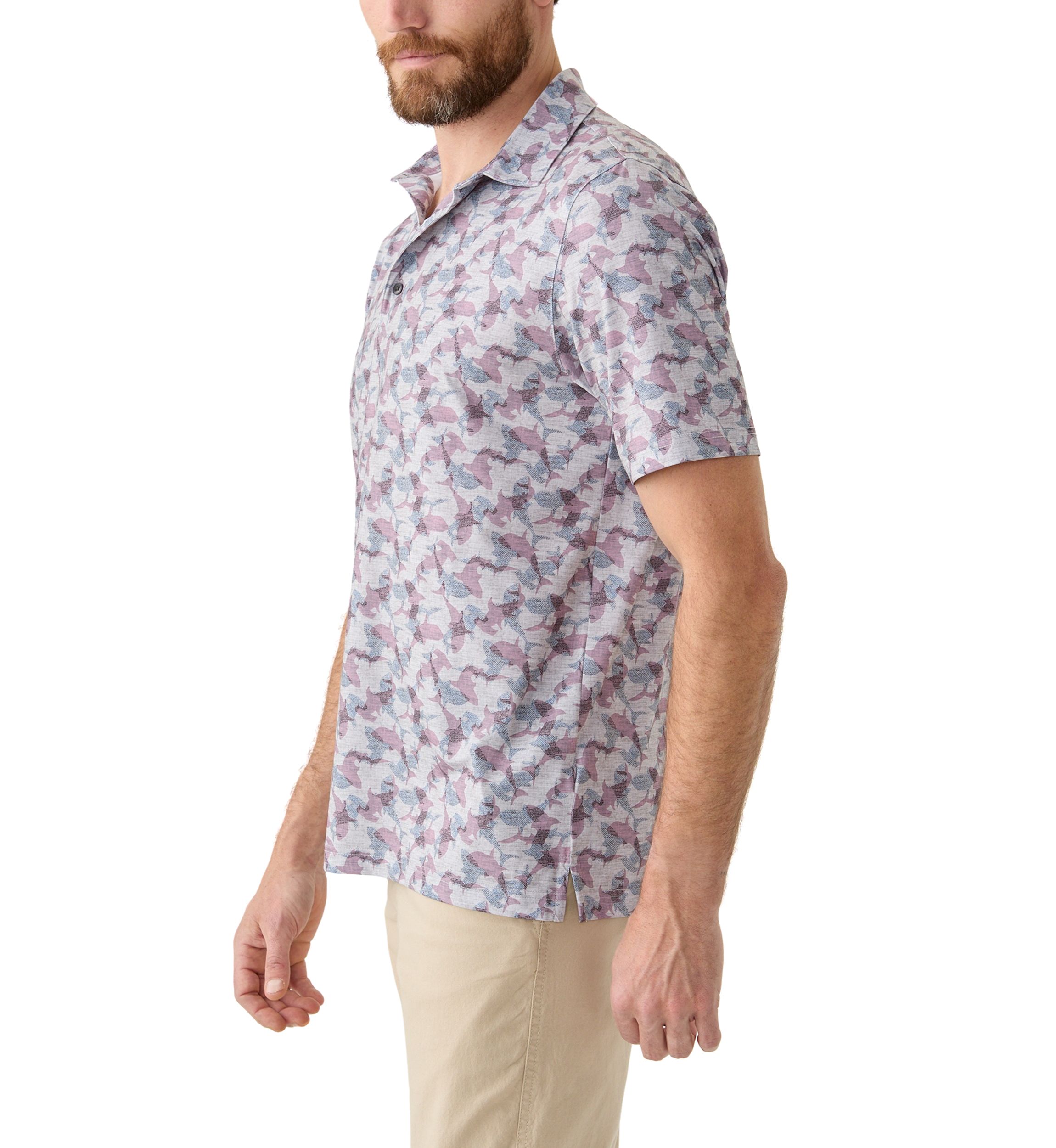 Mens Printed Polo Shirt