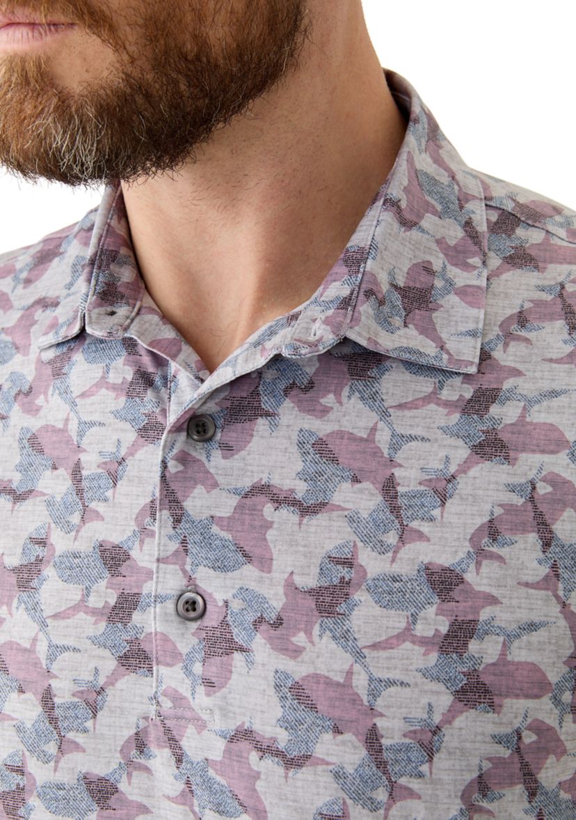 Mens Printed Polo Shirt