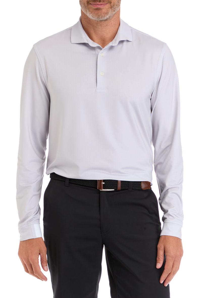 Mens Long Sleeve Herringbone Shirt