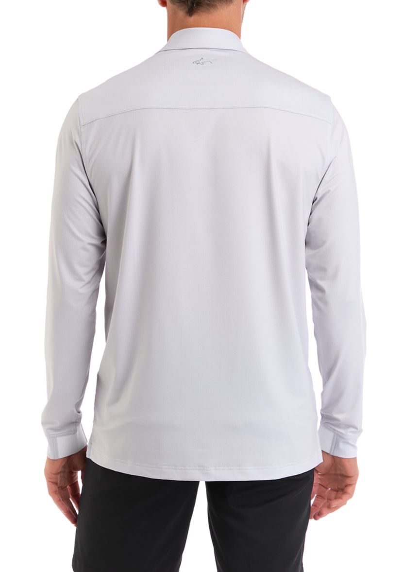 Mens Long Sleeve Herringbone Shirt