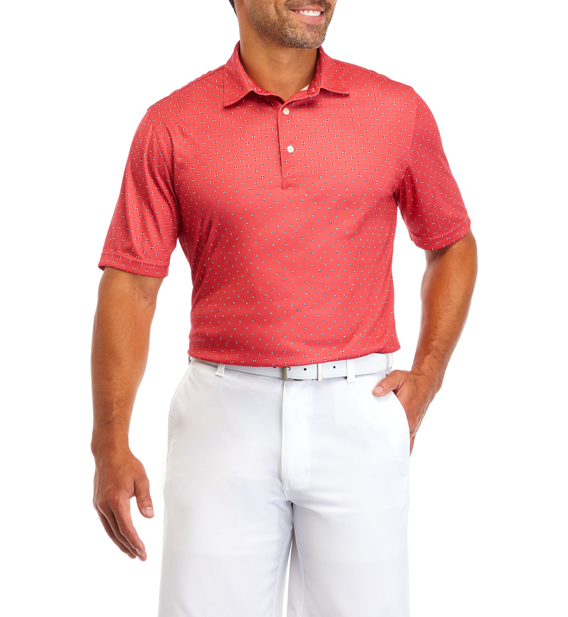 Geometric Print Golf Shirt 