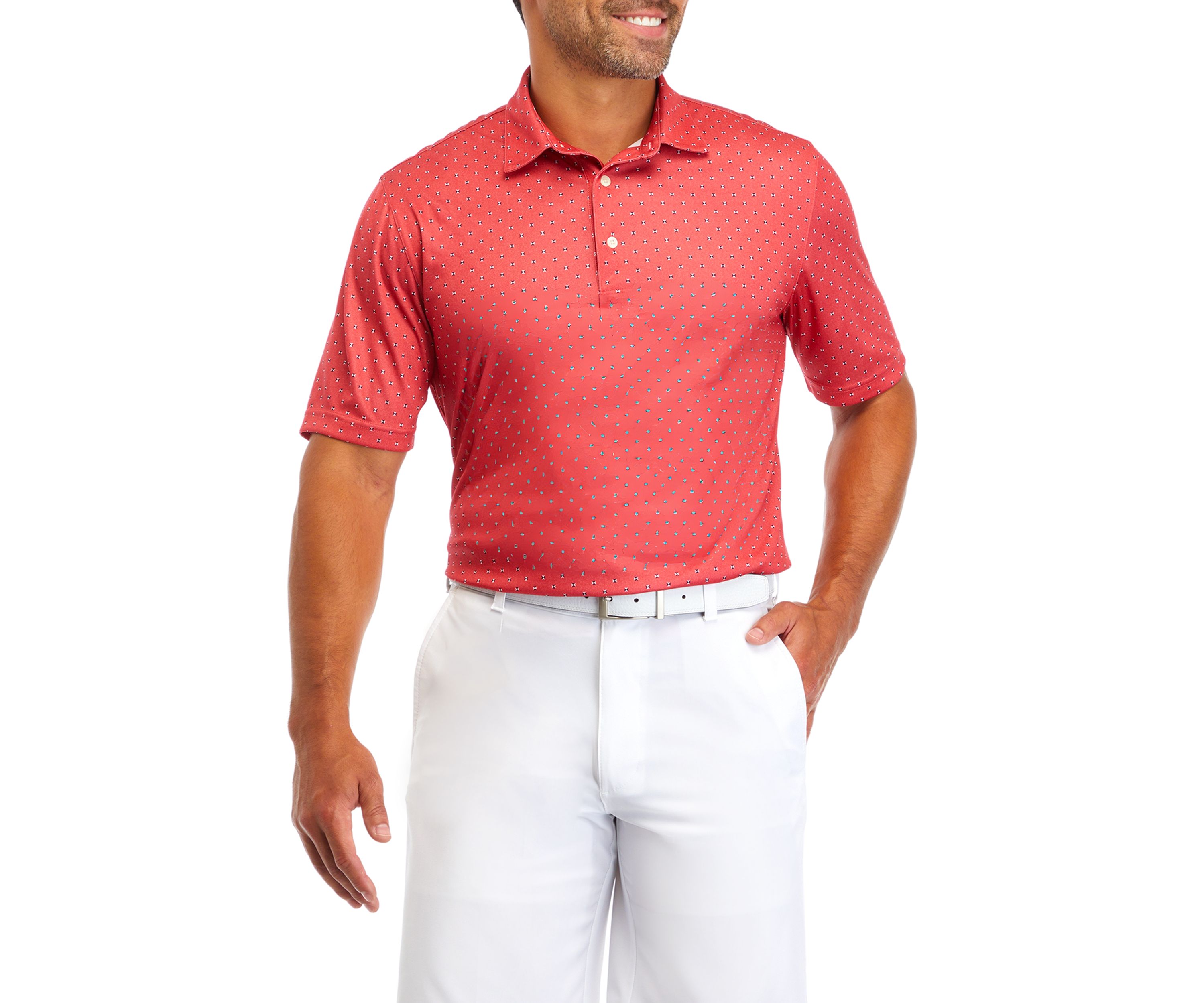 Geometric Print Golf Shirt 
