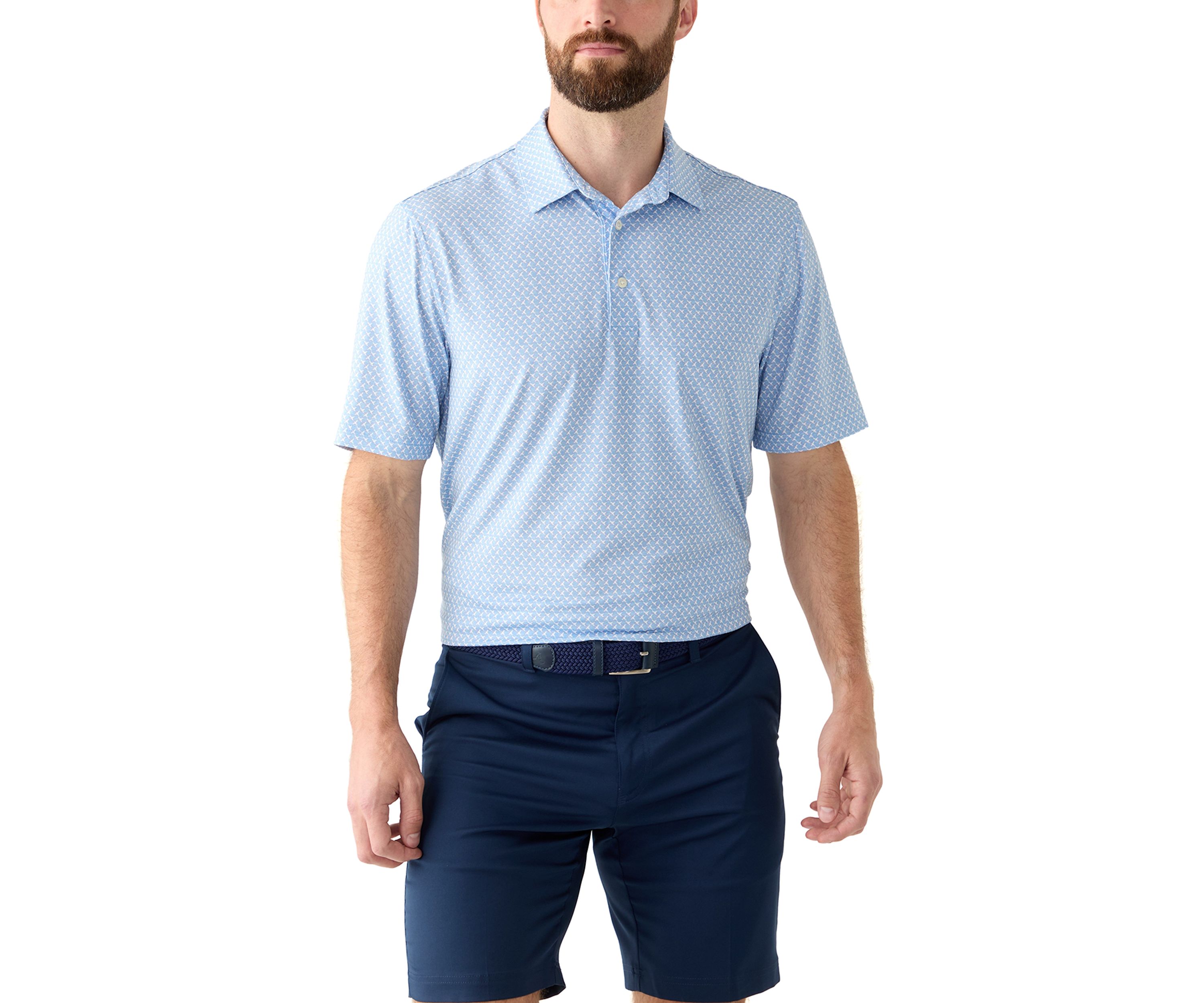 Mens Printed Polo Shirt