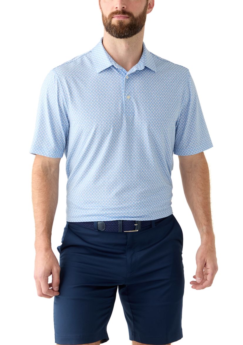 Mens Printed Polo Shirt