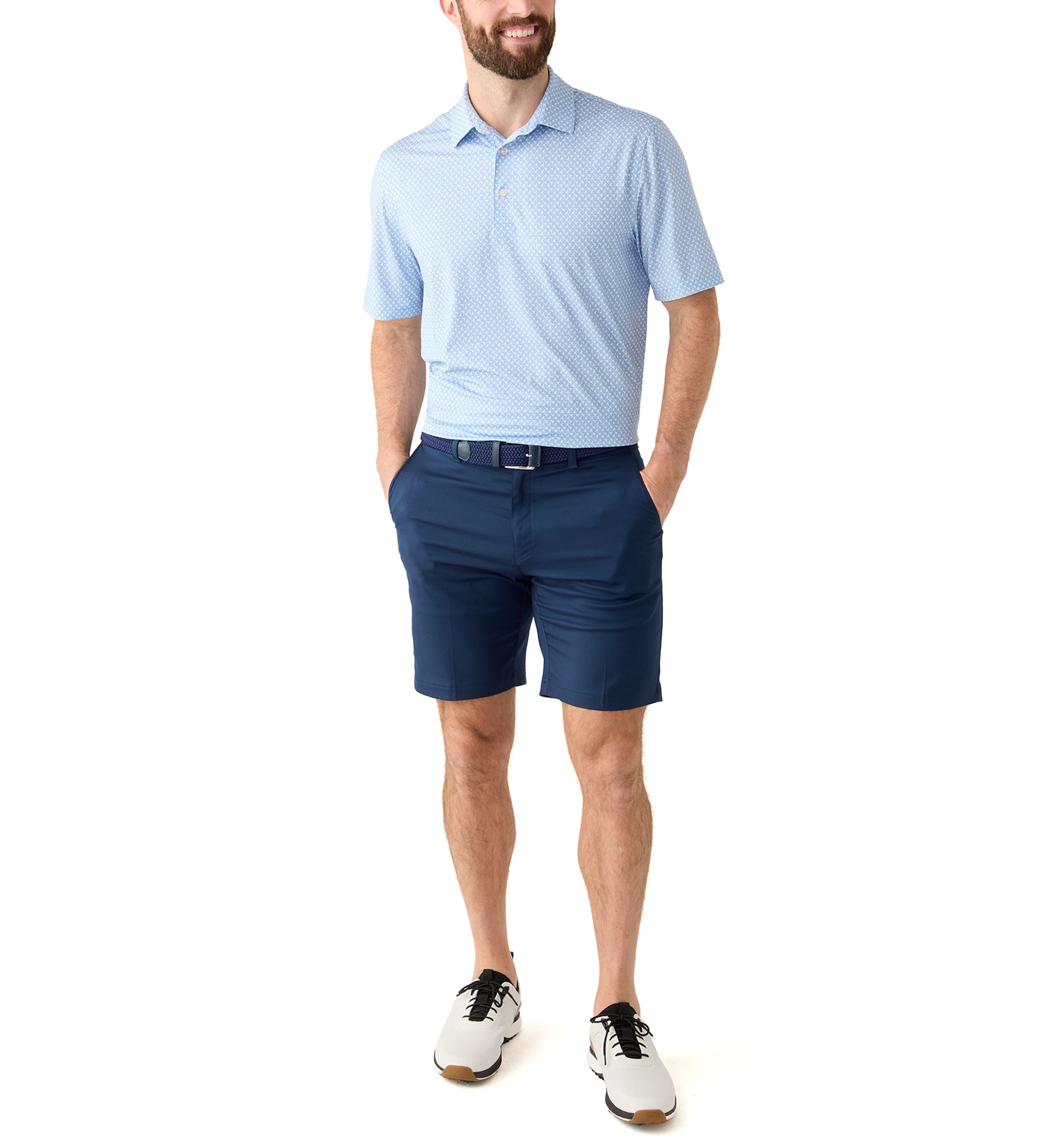 Mens Printed Polo Shirt