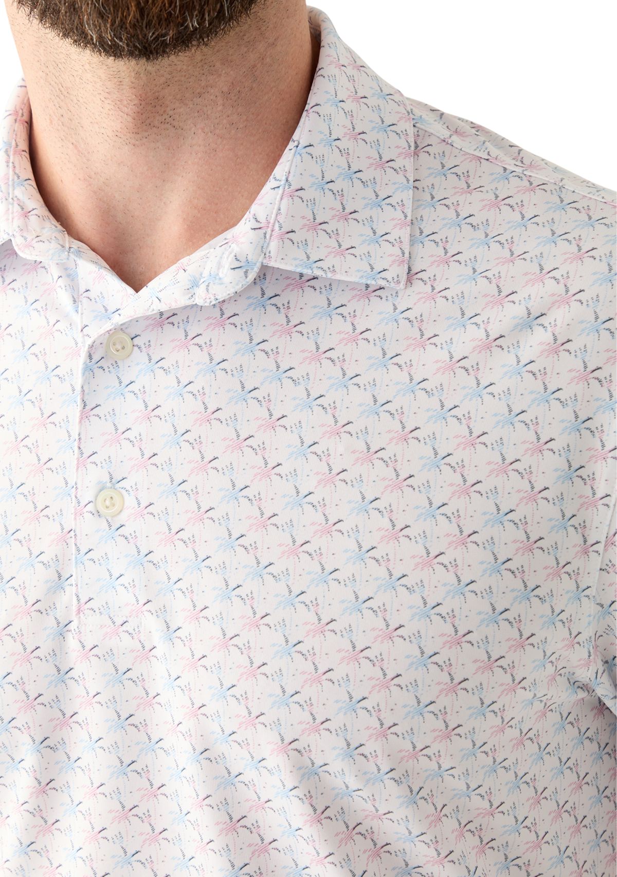 Mens Printed Polo Shirt 