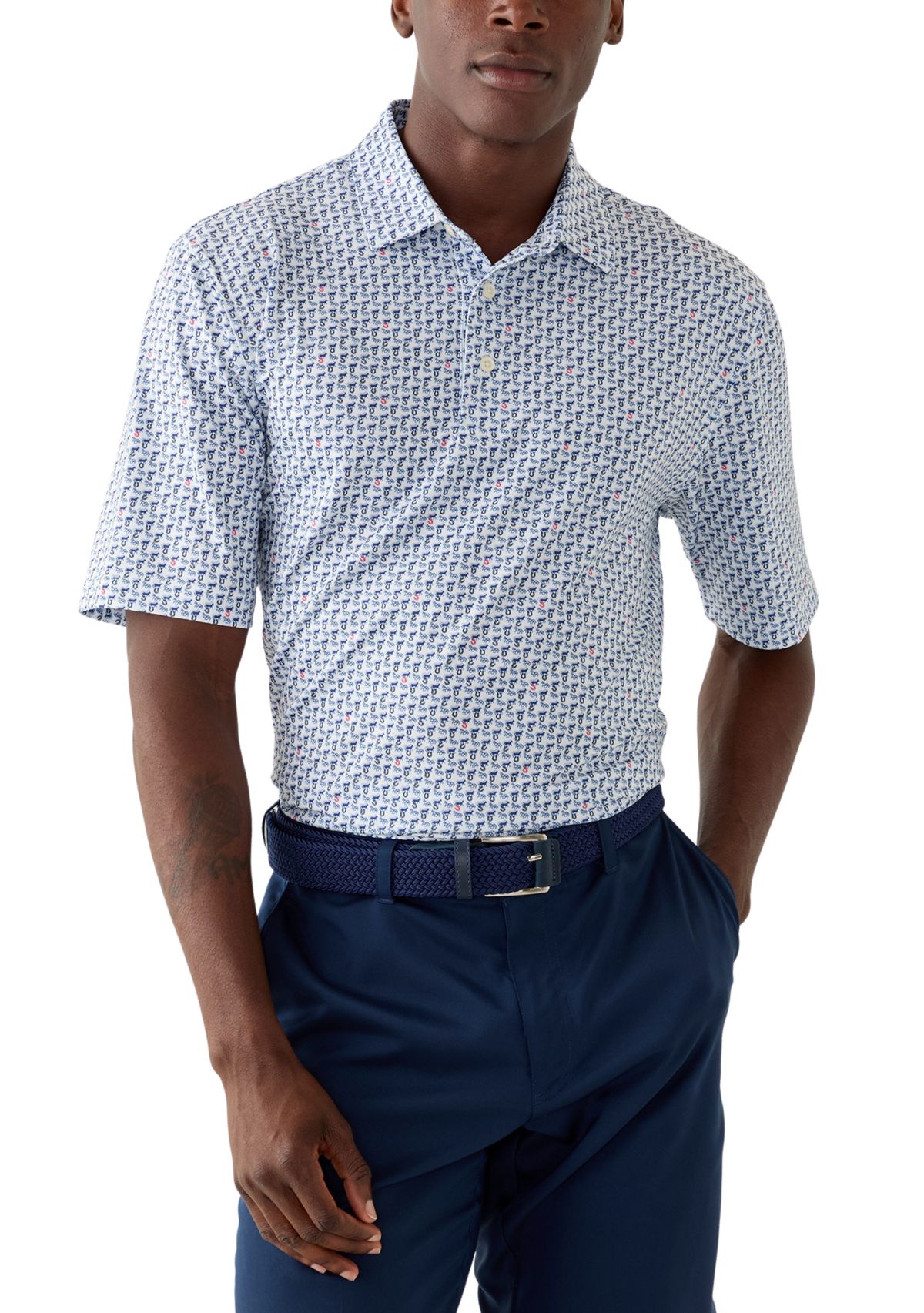 Mens Printed Polo Shirt